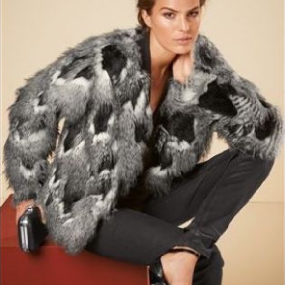 Chic Shaggy Patched Faux Fur Coat Jacket - Picture 5 of 14